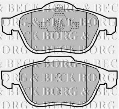 BORG & BECK bbp2016 -  Комплект тормозных колодок, дисковый тормоз